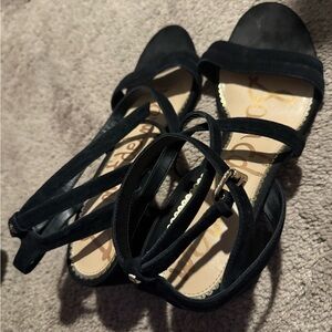 Sam Edelman Black Strappy Heels